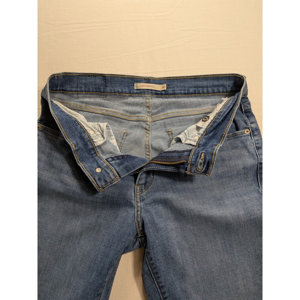 Levis Jeans Womens 30w Blue Denim Curvy Bootcut Low-Mid Rise Classic Y2k Country - Picture 4 of 12
